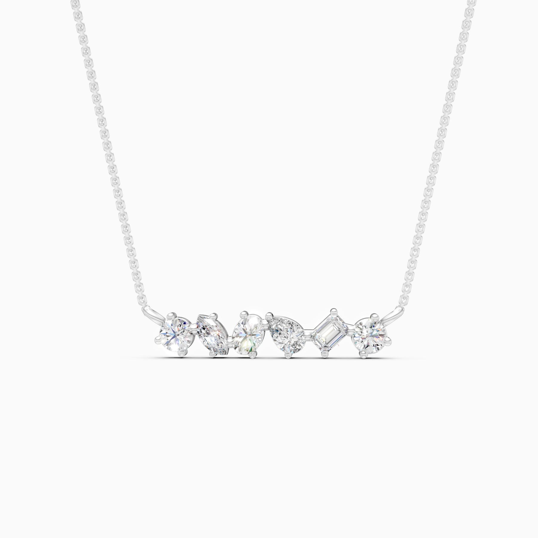Multi-Shape Lab Grown Diamond Pendant